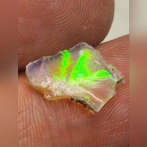 1.40ct Natural Ethiopian Fire Opal Rough Untreated Crystal 1.40ct 11x6x1mm
